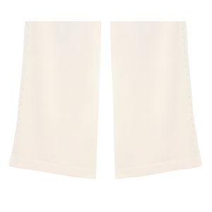 Pantalones de Oficina para Mujer, de Lona, de Alta Calidad, Sólidos, Largos, Antiarrugas, Transpirables, Elegantes, de Pierna Ancha, Casuales, 100% Algodón - Product Image 6