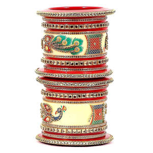 Hecho a mano antiguo indio moda brazalete mejor diseño Churiya joyería hecha a mano nupcial Churiya conjunto para boda - Product Image 1