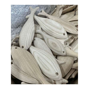 2024 productos de madera hechos a mano madera tallada madera contrachapada en forma de pez/pez de madera shapre para decoración hogar/restaurante-estilo tradicional - Product Image 3