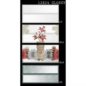 Azulejos de pared de cerámica con aspecto de mármol de Carrara gris de 300x600mm 12x24 brillante esmaltado digital para baño a precio barato - Product Image 4