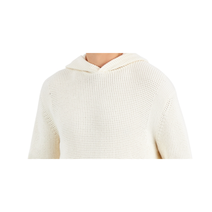 Felpa con Cappuccio Bianca da Uomo INC International Concepts, Taglia Media, Tessuto Lavorato a Maglia con Lavaggio Acido ed Enzimatico, Ricamo 3D e Stampa Serigrafica - Product Image 2