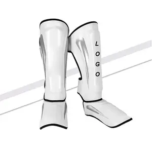 Almohadillas profesionales para el empeine de la espinilla del boxeo hechas a medida Protectores de entrenamiento de cuero PU con tecnología térmica - Product Image 3