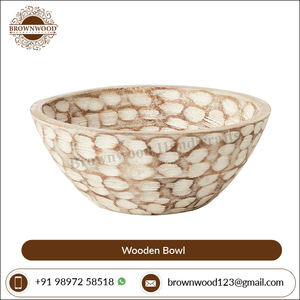 ชามแป้งทำด้วยมือแบบชนบทชามสลัดสีขาวโบราณ - Product Image 4