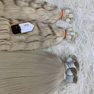 Extensions de cheveux humains vietnamiens vierges 100% Style ondulé sans perte de cheveux tressés non transformés Double extrémités dessinées Stock en vrac - Product Image 2