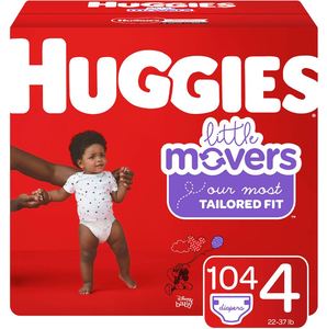 Couches pour bébés Huggies Little Movers Premium, toutes tailles, ajustement doux et extensible, protection contre les fuites pour bébés actifs toute la journée - Product Image 3