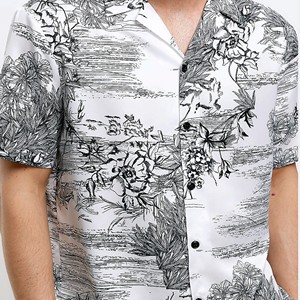 Offre Spéciale hommes chemise à simple boutonnage Slim 3d couleur bloc impression chemise à manches longues séchage rapide respirant chemise de vacances - Product Image 4