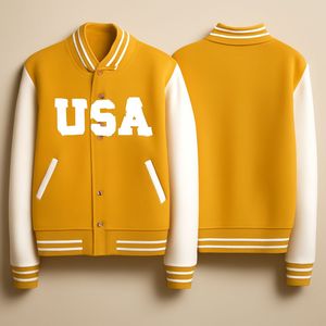 Factory Wholesale Custom logo Baseball Loose Casual Varsity Sport Jersey <b>Jacket</b> <b>Green</b> Blue Baseball <b>Jacket</b> for <b>Men</b> - Product Image 6