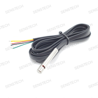 Boîtier de capteur de température DS18B20 avec câble plat de 1 m, 5 m, 10 m, sonde étanche en acier inoxydable