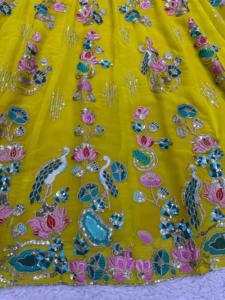 Fulpari นำคุณใหม่ออกแบบอินเดีย lehenga choli หนักพรรคงานแต่งงานสำหรับผู้หญิงที่มีคุณภาพสูงลูกชุดธรรมชาติ - Product Image 5