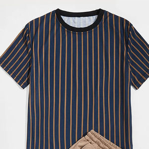 Ensemble de sport d'été pour homme à manches courtes, T-shirt et short, deux pièces, mode décontractée - Product Image 4