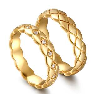 Jeulia Eternal Promise Geometric Sterling Silver Couple Rings Rose Gold Plated - Product Image 3