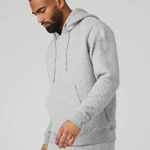 Bella Toile Gris Poids Lourd Haute Qualité Pull Sweat Uni Logo Personnalisé Hoodies Unisexe Coton À Capuche Sweat À Capuche - Product Image 3