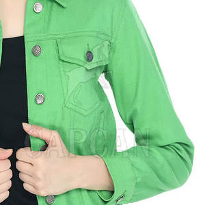 Capcan แจ็กเก็ตยีนส์ลำลองผู้หญิง, แจ็กเก็ตผ้าฝ้ายบุขนสัตว์ออกแบบได้ตามต้องการสำหรับฤดูหนาว - Product Image 5