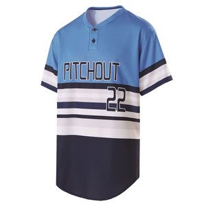 Jersey de béisbol con dos botones, camisa deportiva personalizada, con botones, a la venta - Product Image 3