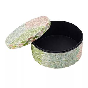 Colorful Luxury Handmade Craft <b>Mother</b> of Pearl Jewelry Box Elegant Mosaic Decorative High End Storage <b>Boxes</b> - Product Image 2