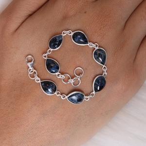 Bracelet rotatif en pietersite en argent sterling 925 fait à la main, pierre solide, design de créateur, meilleure qualité, cadeau de mariage, bijoux Jessica - Product Image 2