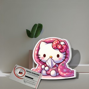 Extensions de cils magnétiques en acrylique, forme carrée, cœur, papillon, réutilisables, écologiques, marque privée Hello Kitty, pour l'hiver - Product Image 1