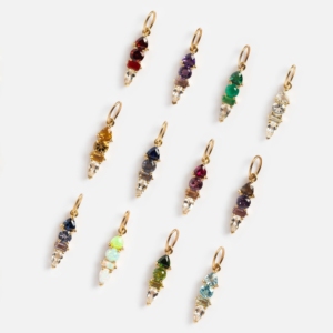 Pendentif à griffes multi-pierres en quartz Iolite en argent sterling 925 plaqué or, bijoux en pierres précieuses superposés faits à la main pour femmes - Product Image 4