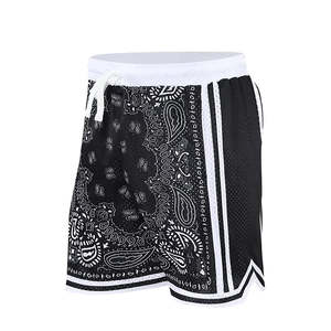 Pantalones Cortos Deportivos Personalizados para Hombre, de Cintura Alta, Secado Rápido, Estilo Baloncesto, con Patrones Vibrantes Sublimados, Tallas de Gimnasio XS XXS OEM - Product Image 5
