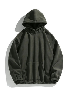 Sweat à capuche en molleton de coton mélangé épais pour hommes pull surdimensionné Basics personnalisable pour l'hiver vente en gros - Product Image 6