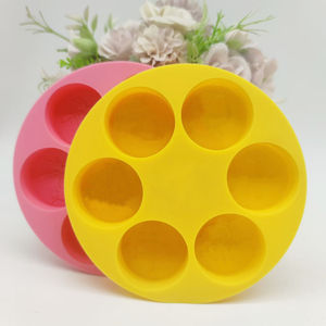 Molde de silicona para gomitas de grado alimenticio de dibujos animados circulares personalizados color personalizado caramelo Chocolate fruta cubitos de hielo pastel moldes de silicona - Product Image 1