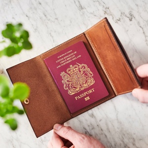 Quality Leather <b>Passport</b> <b>Holder</b> Customized <b>for</b> <b>Men</b> Groomsmen Gift PTH-0034D - Product Image 5