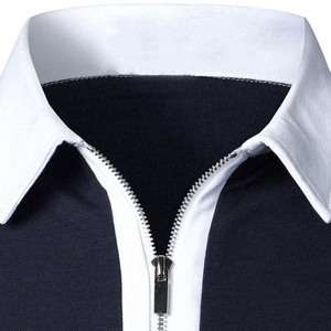 Servicio OEM personalizado bordado hombres polos de algodón de gran tamaño más tamaño estilo casual hecho en Pakistán camiseta para hombres media cremallera - Product Image 3