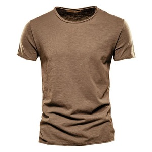 Quality 100% Cotton <b>Men</b> T-<b>shirt</b> Fashion Cut Design Slim Fit Soild <b>Men's</b> t-<b>shirt</b> Tops Tees Short Sleeve T <b>Shirt</b> <b>For</b> <b>Men</b> - Product Image 1