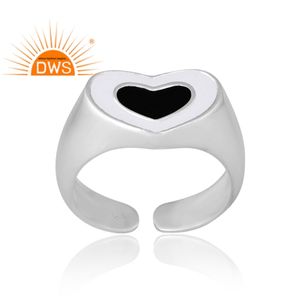 El mejor diseño de anillo esmaltado de Plata de Ley 925, joyería personalizada para mujer, regalo para ella - Product Image 1