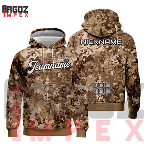 Sudadera con capucha de poliéster 100% Unisex, sudadera de invierno, diseños de camuflaje distintivos, sublimación bordada personalizada, hecha profesionalmente - Product Image 4