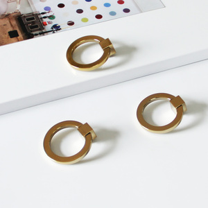 Luxury Zinc Alloy Ring <strong>Pull</strong> <strong>Handle</strong> for Bedroom Furniture-Cabinet <strong>Drawer</strong> Wardrobe Dresser <strong>Knob</strong> for Kitchen Bathroom Living Room - Product Image 1