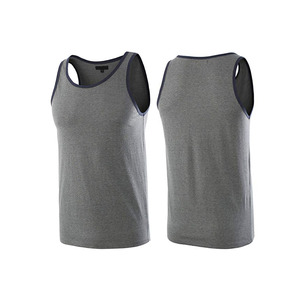 Compression 100% coton gym chemise homme fit plaine gym sans manches personnalisé hommes sport débardeurs coton/polyester - Product Image 3