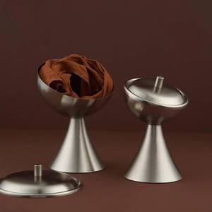 Bol à dattes en métal argenté avec support à fleurs pour servir, utilisation à domicile, cadeaux pour invités, articles de cuisine, bol à dattes arabe - Product Image 4