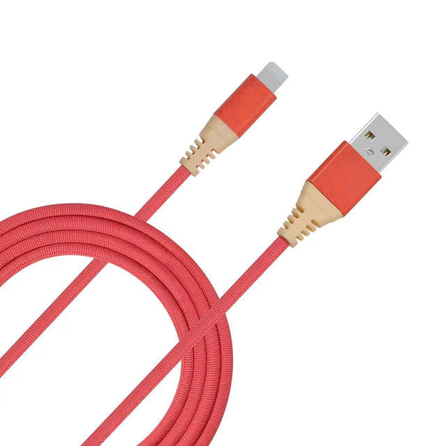 Eco-friendly 60W USB Type-C Cable Biodegradable Wheat Straw Fast Charging Data Transfer Pure Copper Conductor Braid Printers