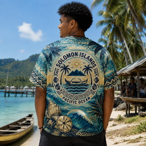 Custom Souvenir T Shirt All Over Sublimation Printed Shirt Pacific Ocean Beach Travel Island Souvenir Vacation Shirt - Product Image 2
