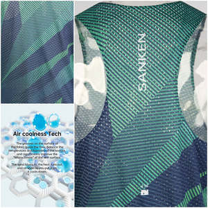 Custom Knitted Running Singlet Lightweight Marathon Tank <b>Top</b> Breathable Eco-Friendly Unisex Workout <b>Sleeveless</b> Shirt - Product Image 5