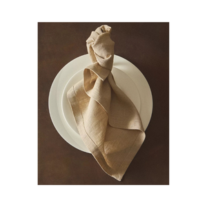 Ensemble de serviettes personnalisables couleur unie 100% coton brodé Golf 42x42cm 140 GSM indien fait main style bohème GOTS quantité minimale de commande coton - Product Image 5