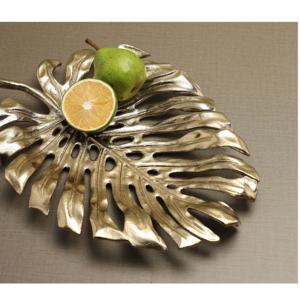 Bandeja de hoja de oro moderna, vajilla de Ramadán para boda, bandeja de comida decorativa, Bandejas para servir - Product Image 1