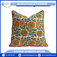 Housses de coussin tissées rayées vintage style bohème floral pour festival, 100 % coton, imprimées à la main, avec passepoil, couleurs personnalisables