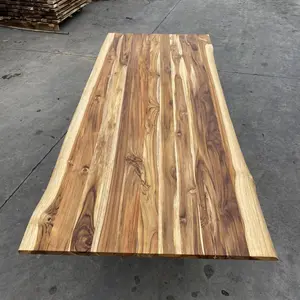 Atasan meja kayu padat populer atasan meja harga grosir untuk DIY