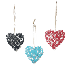 Adornos de Metal para Navidad, artículos de nuevo diseño para decoración del hogar y decoración de pared de snoflawall con corazón, todas las funciones - Product Image 5