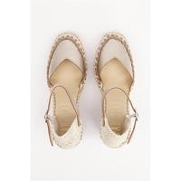 Espadrille à talon compensé fermé