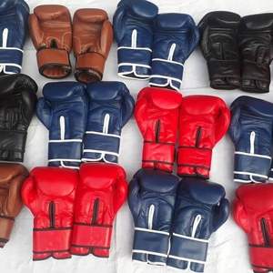 Guantes de boxeo de cuero genuino de alta calidad con protección UV Pull-On Hook-and-Loop Wrist para hombres mujeres deportes al aire libre - Product Image 2