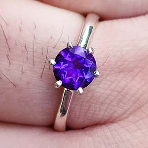 Navya <b>Craft</b> 925 Sterling Silver Women's Handmade <b>Ring</b> with Amethyst Oval Cut Natural Stone Fine Jewelry for Everyday Wear - Product Image 6