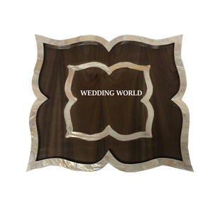 Forme carrée nouvelle bordure Designer plateau à chocolat fait à la main vente chaude articles de mariage en gros luxe nouveau plateau à chocolat - Product Image 5