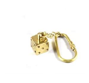 Adiba decoración del hogar latón juguete náutico Ludo dados llavero Industrial fábrica venta Metal llavero con bucle artículo de regalo - Product Image 6