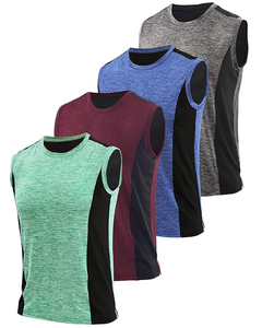 Camiseta Deportiva sin Mangas SKYRAY IMPEX para Hombre, Color Verde Sólido, Cuello Redondo, Tejido de Poliéster de Secado Rápido, Estampado Digital, 180g - Product Image 6