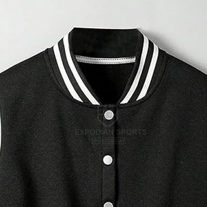 Women Winter Crop Top Letterman Jackets 100% Cotton Eco-Friendly Quick Dry Breathable Pakistan Made - Product Image 3
