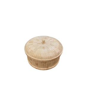 Attractive Design Mother of Pearl Round Jewelry <b>Box</b>/Bone Inlay Indian Handcraft Design Jewelry <b>Box</b> Storage <b>Box</b> - Product Image 3