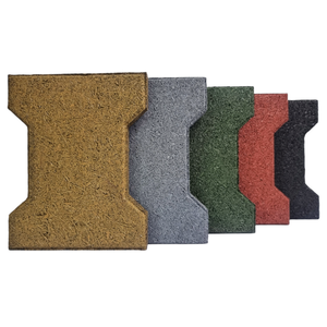 Dalles de pavage en caoutchouc emboîtables en forme d'os pour chien, qualité supérieure, fabricant et fournisseur de Malaisie, épaisseur 15-50 mm, revêtement de sol en caoutchouc - Product Image 1